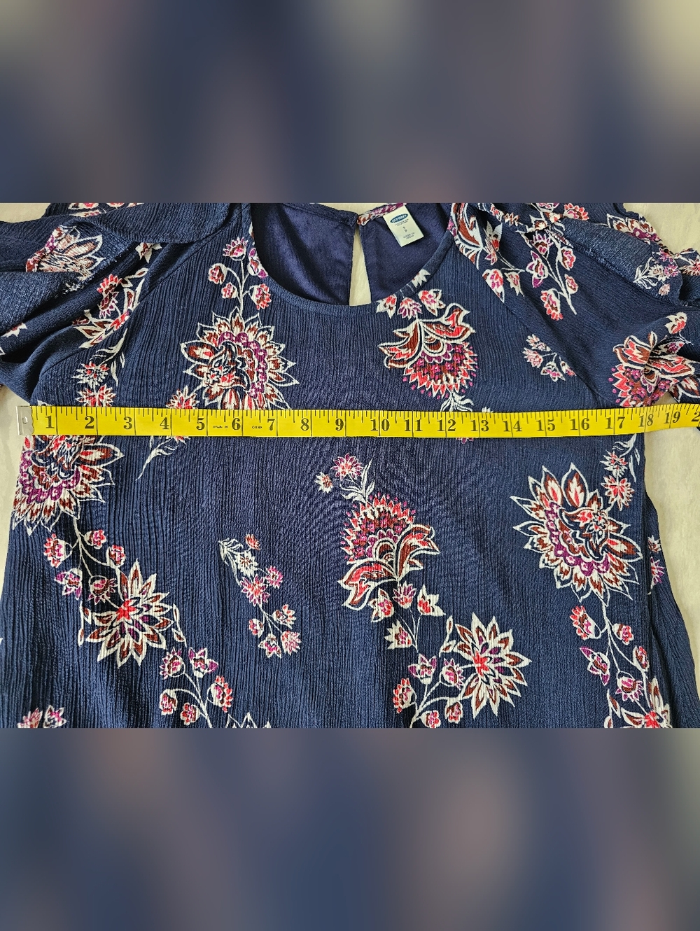 OLD NAVY boho style cold shoulder swing dress with ruffles and long sleeves - Picture 9 of 11